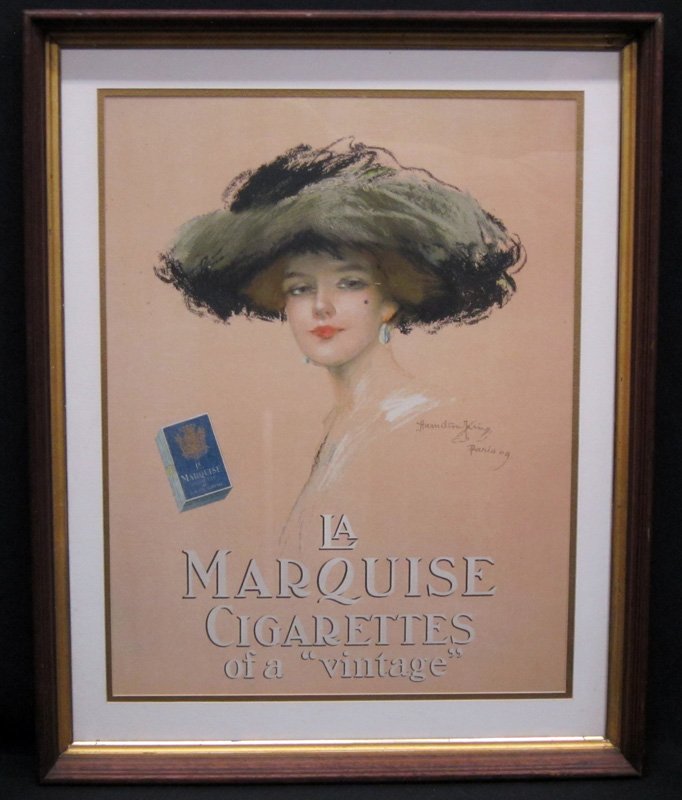 LaMARQUISE CIGARETTE ADVERTISING POSTER (1 of 1)