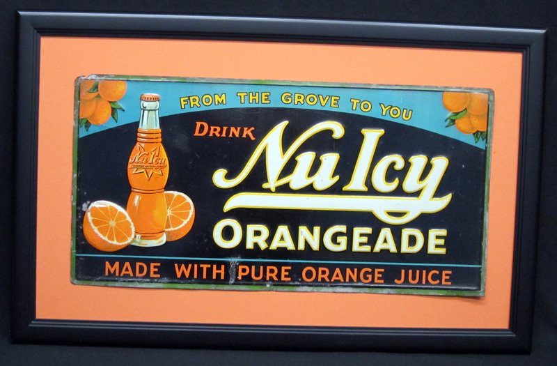 NU ICY ORANGEADE ADVERTISING SIGN (1 of 1)