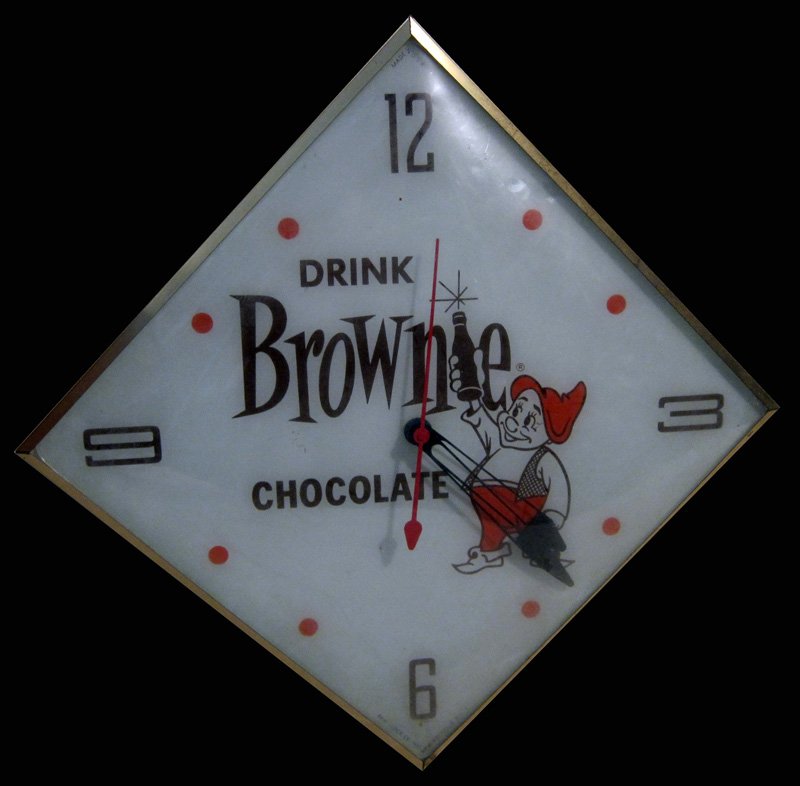 "DRINK BROWNIE CHOCOLATE" CLOCK (1 of 1)