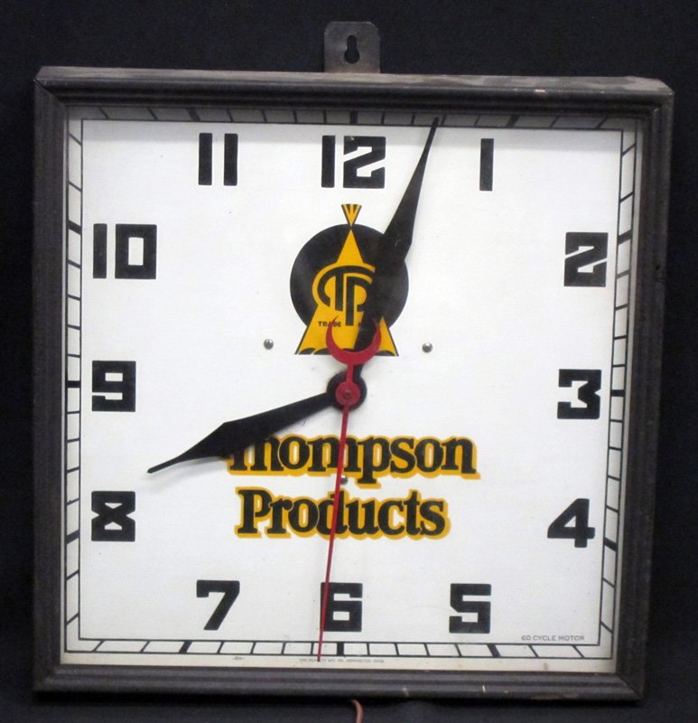 THOMPSON PRODUCTS ADVERTISING CLOCK (1 of 1)