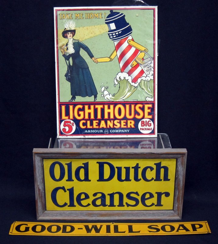 CLEANSER & SOAP ADVERTISING SIGNS (3) (1 of 1)