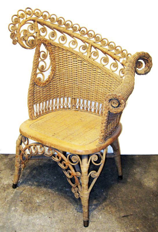 VICTORIAN WICKER PHOTOGRAPHER'S CHAIR (1 of 1)
