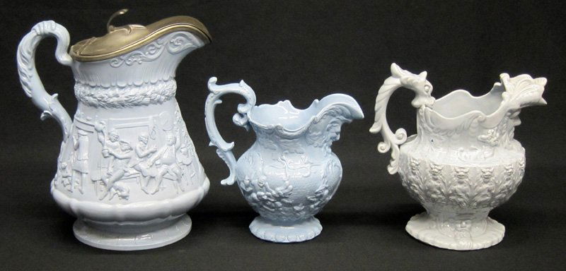 ENGLISH RELIEF MOLDED PITCHERS (3) (1 of 1)