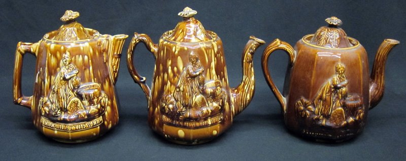 REBEKAH AT THE WELL TEAPOTS (3) PCS. (1 of 1)