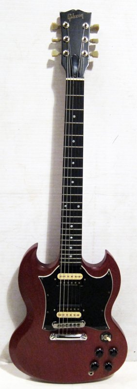 GIBSON SEYMOUR DUNCAN GUITAR: Electric; mahogany; #083563361; soft case; minor wear; H-39", VG
