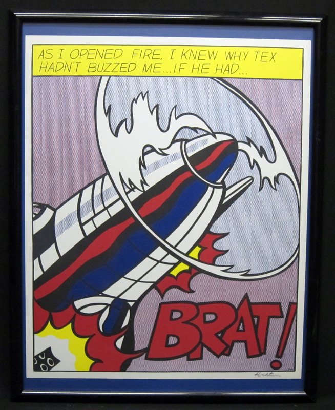 LICHTENSTEIN TRIPTYCH "AS I OPENED FIRE" (1 of 3)
