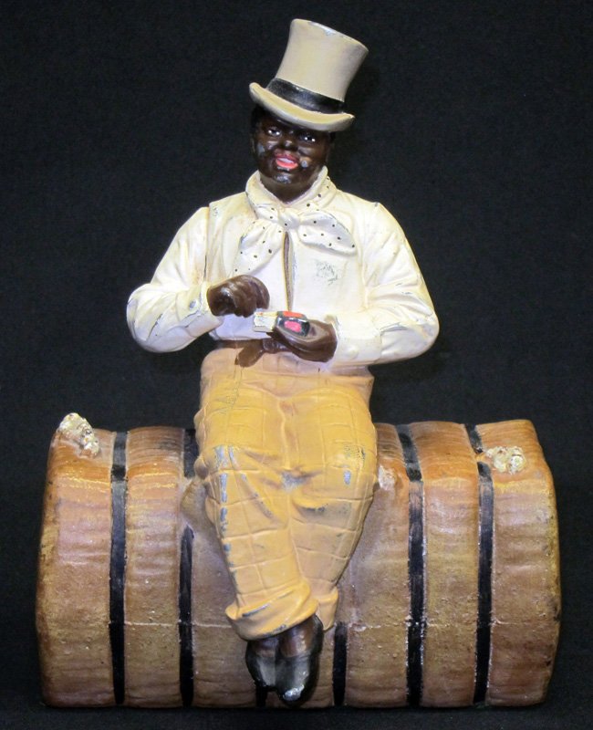 BLACK MAN ON COTTON BALE DOORSTOP (1 of 1)