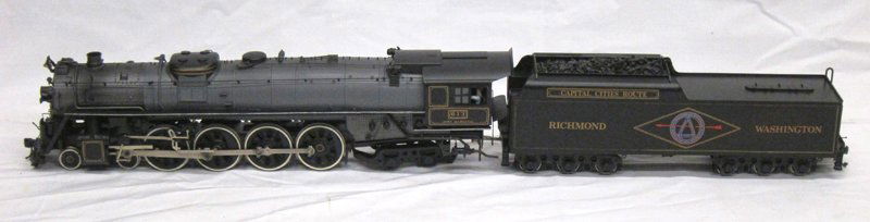 SAMHONGSA IRON HORSE MODEL RF&P "STATESMEN" 613: Samhongsa; Iron horse Model; Richmond Frederic & Potomac; Northern Class; “Statesmen” Series; 4-8-4; 613-622; no. 613 "The John Marshall"; O Gauge; Engine-16”; Tender-12"