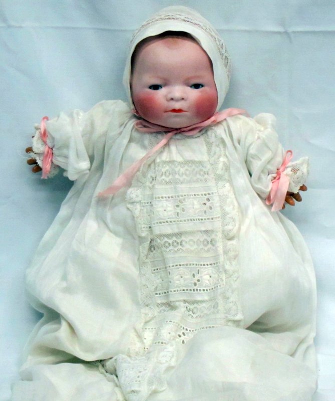 BYE-LO BABY: Grace S. Putnam; bisque heae; original stamped body; H-11", VG
