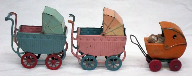 MINIATURE DOLL CARRIAGES (3) (1 of 1)