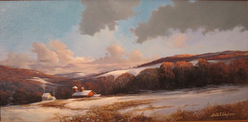 GERALD L. LUBECK OIL ON CANVAS: Lengthening Days, 1982; signed lower right; 12" x 24", EX