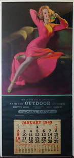 Outdoor Advertising Pin Up Calendar 1949