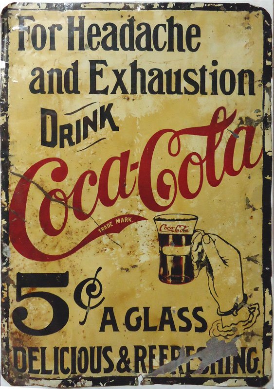 EARLY STYLE SIGN FOR COCA-COLA (1 of 1)