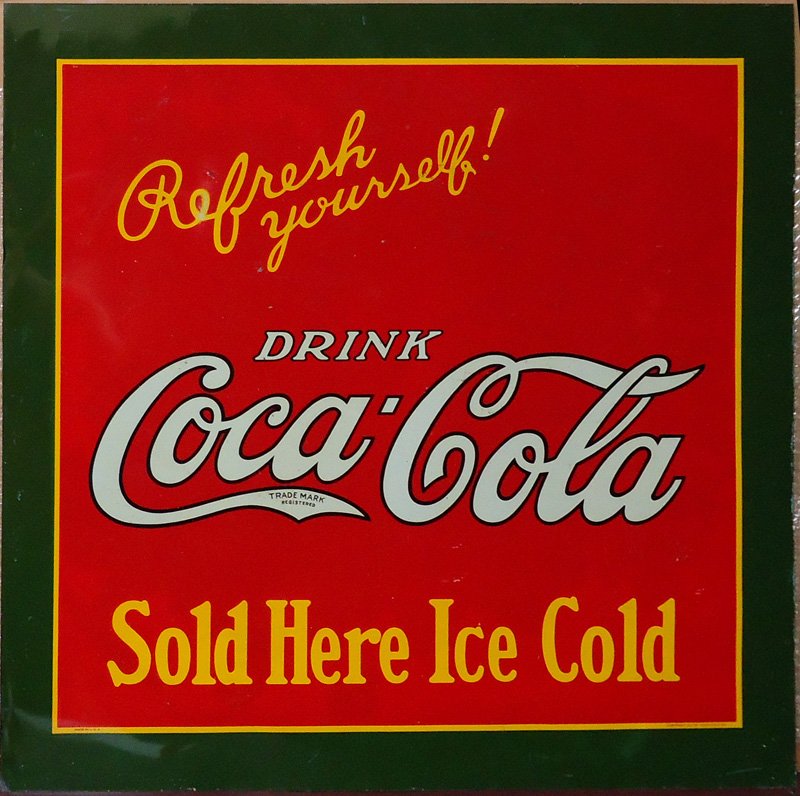 COCA-COLA TIN SIGN 1927 (1 of 1)