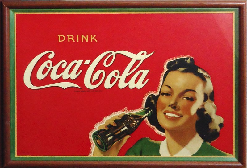 COCA-COLA TIN SIGN 1941 (1 of 1)