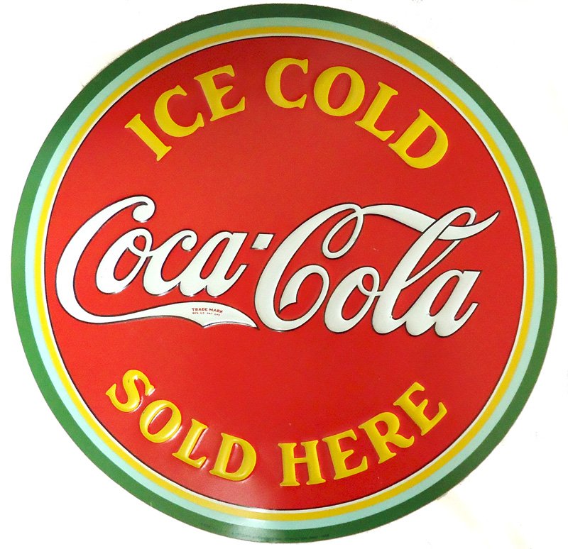 COCA-COLA TIN SIGN 1934 (1 of 1)