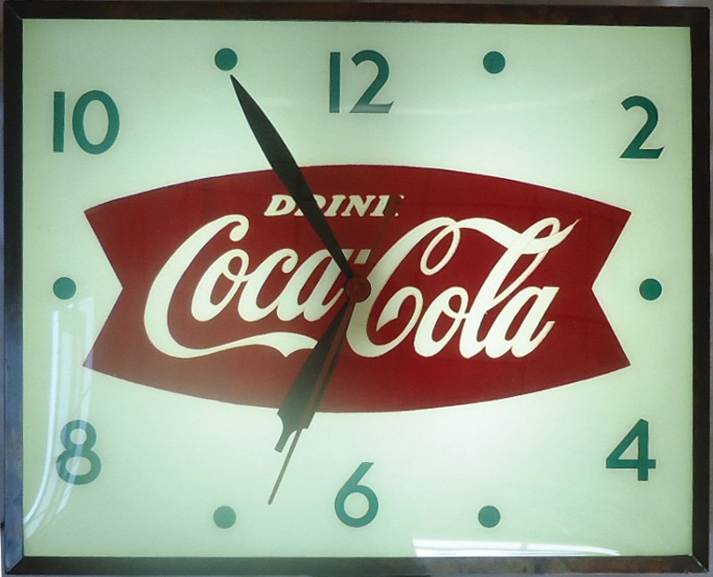COCA-COLA CLOCK 1960'S (1 of 1)