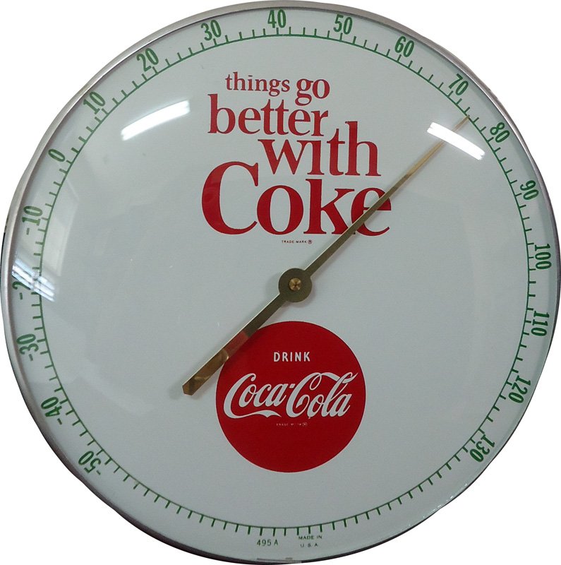 COCA-COLA THERMOMETER 1964 (1 of 1)