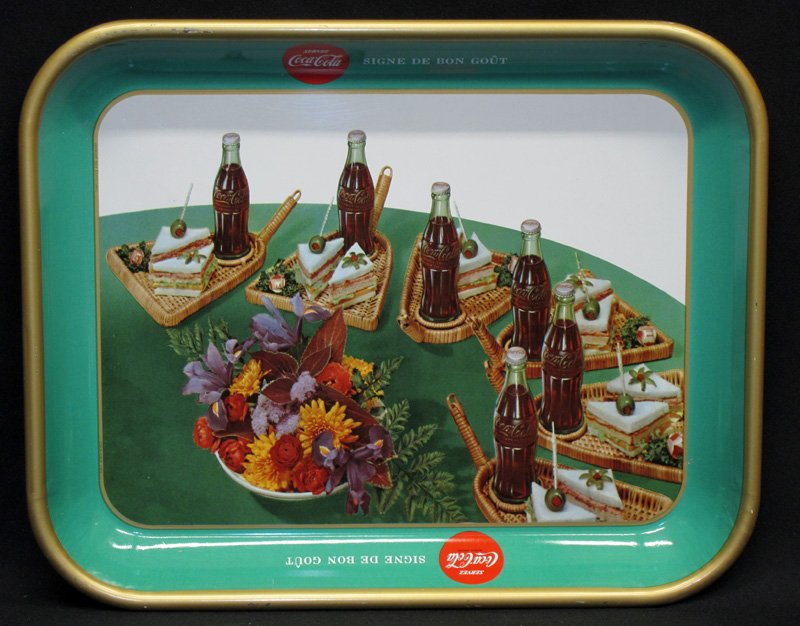 COCA-COLA FRENCH CANADIAN SERVING TRAY 1957 (1 of 1)