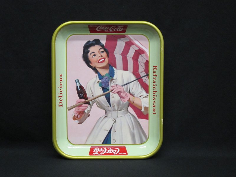 COCA-COLA FRENCH CANADIAN SERVING TRAY 1957 (1 of 1)