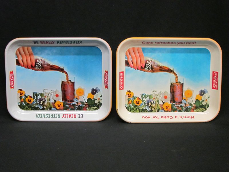 COCA-COLA SERVING TRAYS (2) 1961 (1 of 1)