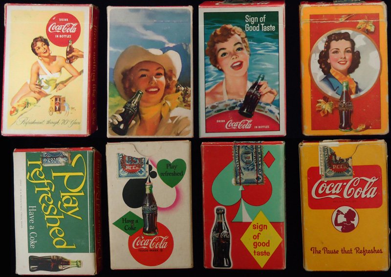 COCA-COLA PLAYING CARDS (4) DECKS (1 of 1)