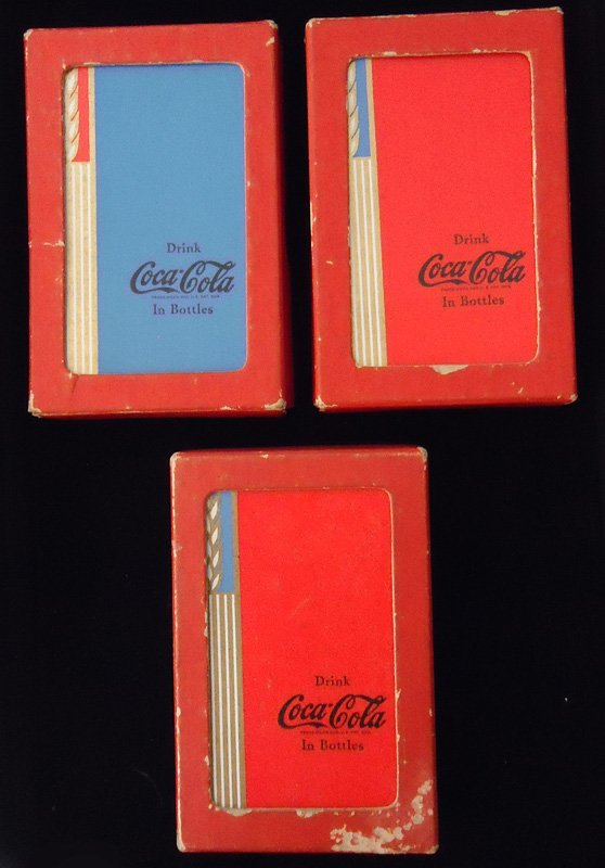 COCA-COLA PLAYING CARDS (3) DECKS 1939 (1 of 1)