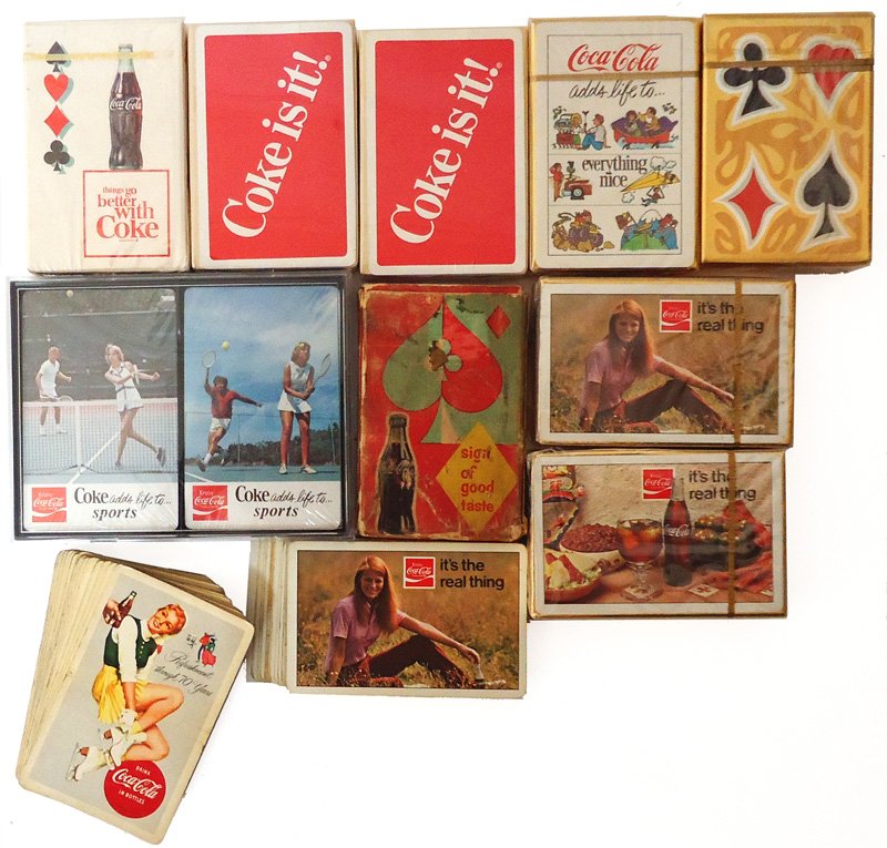 COCA-COLA PLAYING CARDS (12) DECKS & PARTIAL DECKS (1 of 1)