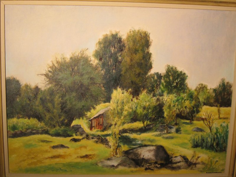 SIDNEY LAUFMAN SCENIC PAINTING: Oil on canvas; "Clayton's Pasture", signed lower right, 1944; 29" x 39", EX