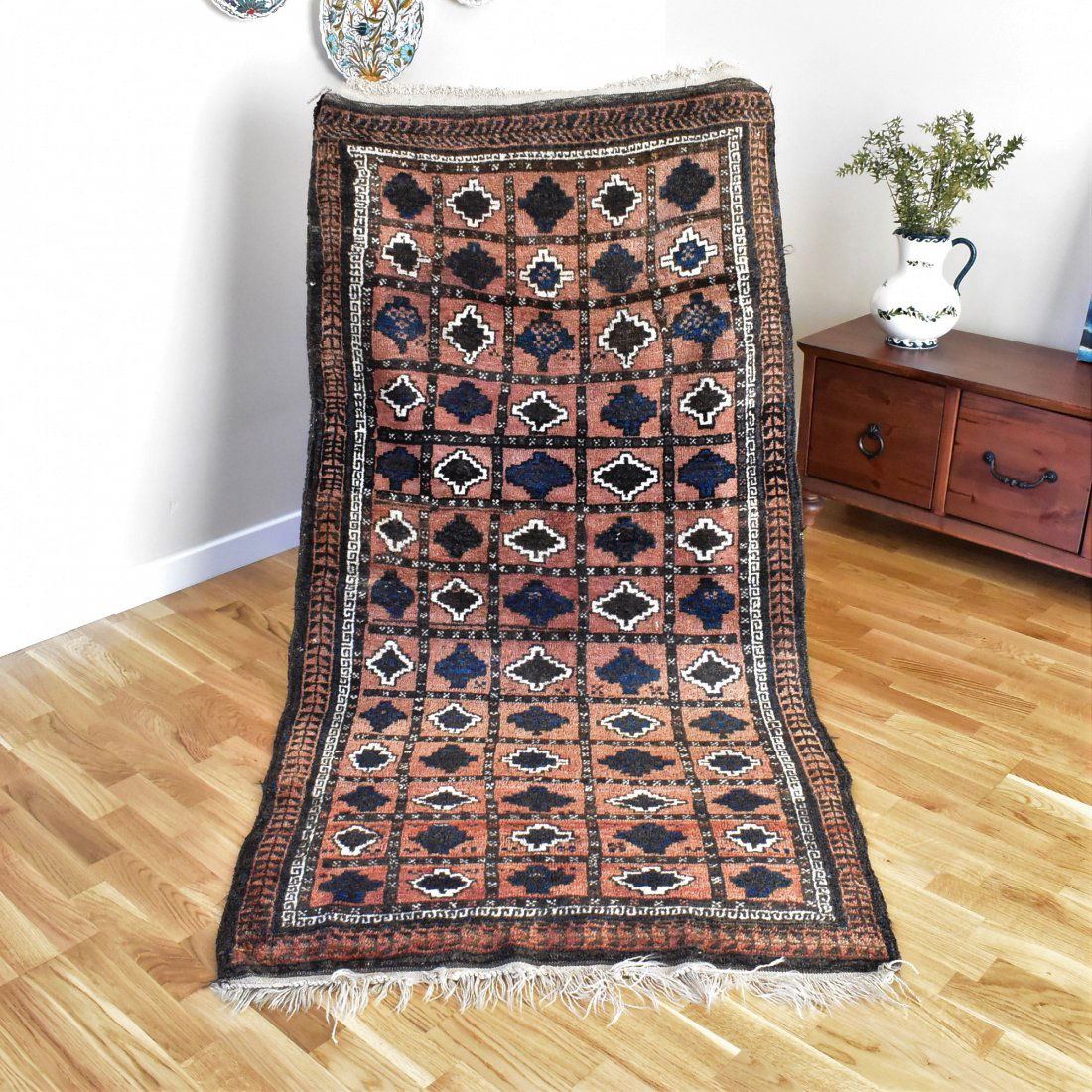 Earthy Colored Vintage Persian Baluch Rug (1 of 15)