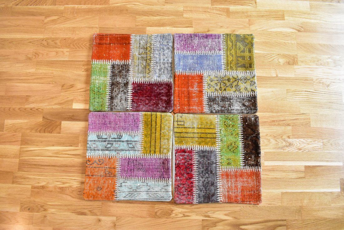 4 Pieces of Pillow Covers Made of Vintage Handmade Rugs (1 of 5)