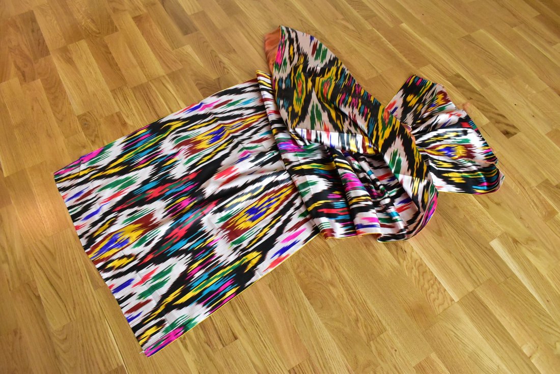 Colorful Silk ikat fabric (1 of 8)