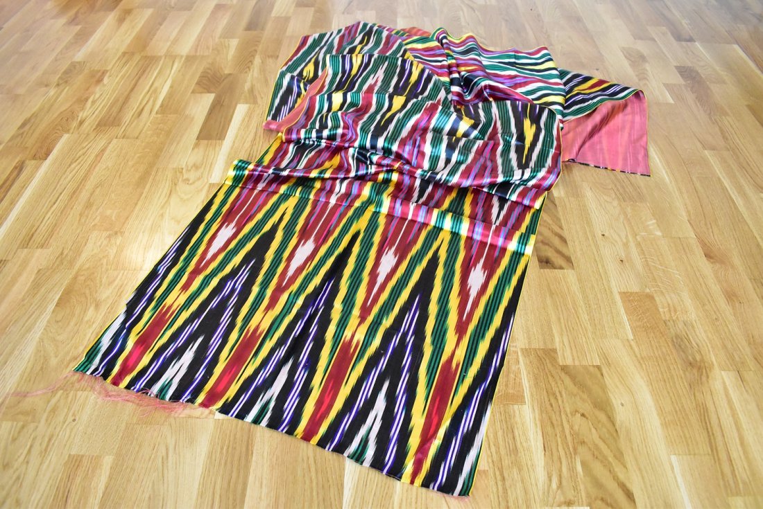 Vintage Colorful Silk ikat fabric (1 of 9)