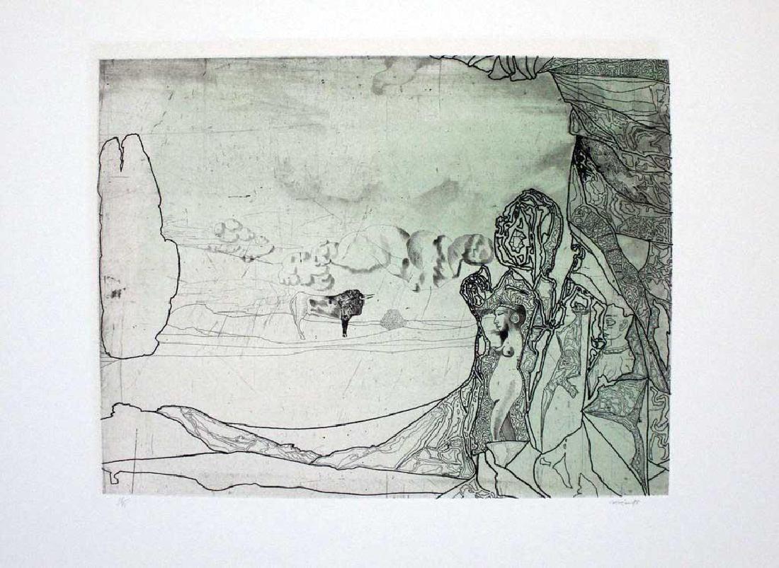 "Untitled" by Jorge Castillo: A distinctive light fills each of Castillo´s canvases, bringing with it a particular quality of weather – or of felling. This emotional weather may draw our attention to one or another aspect of hi