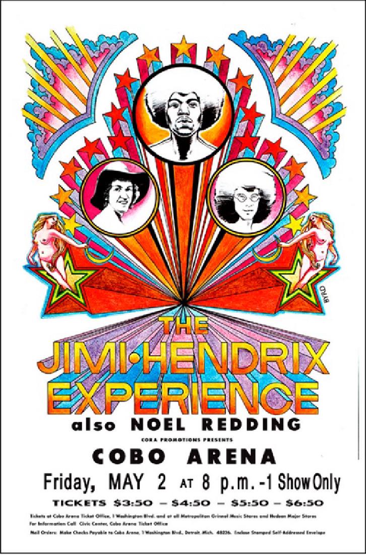 The Jimi Hendrix Experience, American Tour: "The Jimi Hendrix Experience, American Tour" (1969) is an Offset lithograph on paper by David Edward Byrd.