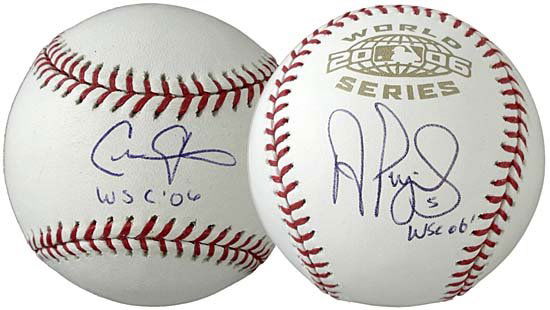2006 CARDINALS WORLD SERIES SIGNED BASEBALLS: Relive the glorious 2006 Cardinal campaign with these eight signed baseballs from the World Series champion roster. Includes: Albert Pujols, Chris Carpenter, Chris Duncan, Tony LaRussa, Yadier Molina,