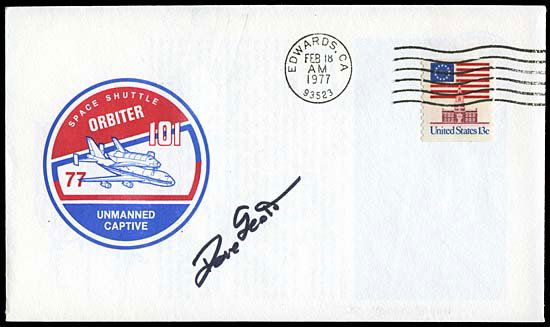 21 COVERS SIGNED BY 21 DIFFERENT ASTRONAUTS: This lot contains 21 Space Shuttle related covers signed by 21 different astronauts. All covers are cancelled in the years 1978-1980. Signers include: David Scott, Harrison Schmitt, Deke Slayton, Bob