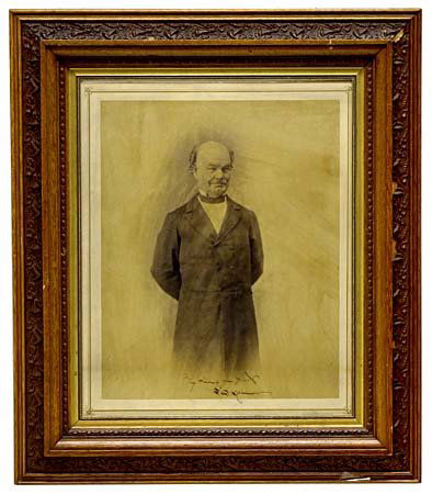 c.1870s FRANCIS E. SPINNER AUTOGRAPHED PHOTO: Magnificent ¾ length albumen print photographed by Alexander Gardner, showing Spinner standing with both hands behind his back. Boldly signed & inscribed on the lower background of the photographic a