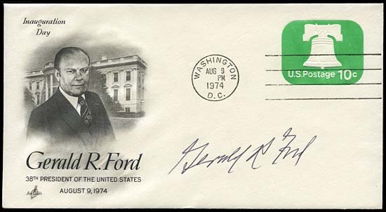 1974 GERALD FORD SIGNED INAUGURATION COVER