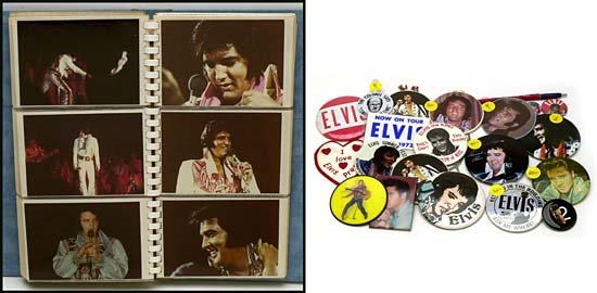 1956-1980s ELVIS PRESLEY BUTTONS, PINS, ETC.