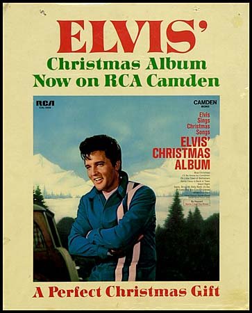 1970 ELVIS CHRISTMAS ALBUM RE-RELEASE POSTER