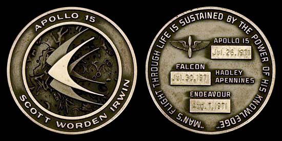 1971 STERLING SILVER ROBBINS MEDALLION: Of the 304 medallions struck for this mission, only #1-127 were flown, the balance were melted down & re-struck. This one is #188. The design of this medallion is by Italian designer Emilio Pucci with