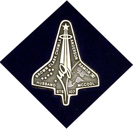 2003 STS-107 STERLING SILVER ROBBINS MEDALLION: This medallion (288/515) is in it's original case with launch and landing dates on reverse. This is obviously a re-strike medallion since no flown medallions are presently known to exist. Very rare.