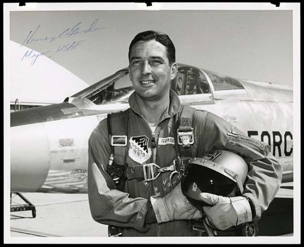 1960 DYNA-SOAR PILOTS AUTOGRAPH LOT: Six different 8"x10" black & white photos of DYNA-SOAR program astronauts: Henry Gordon, Russell Rogers, James Wood, Albert Crews, William Knight & Milton Thompson. Crews replaced Neil Armstrong & Bil