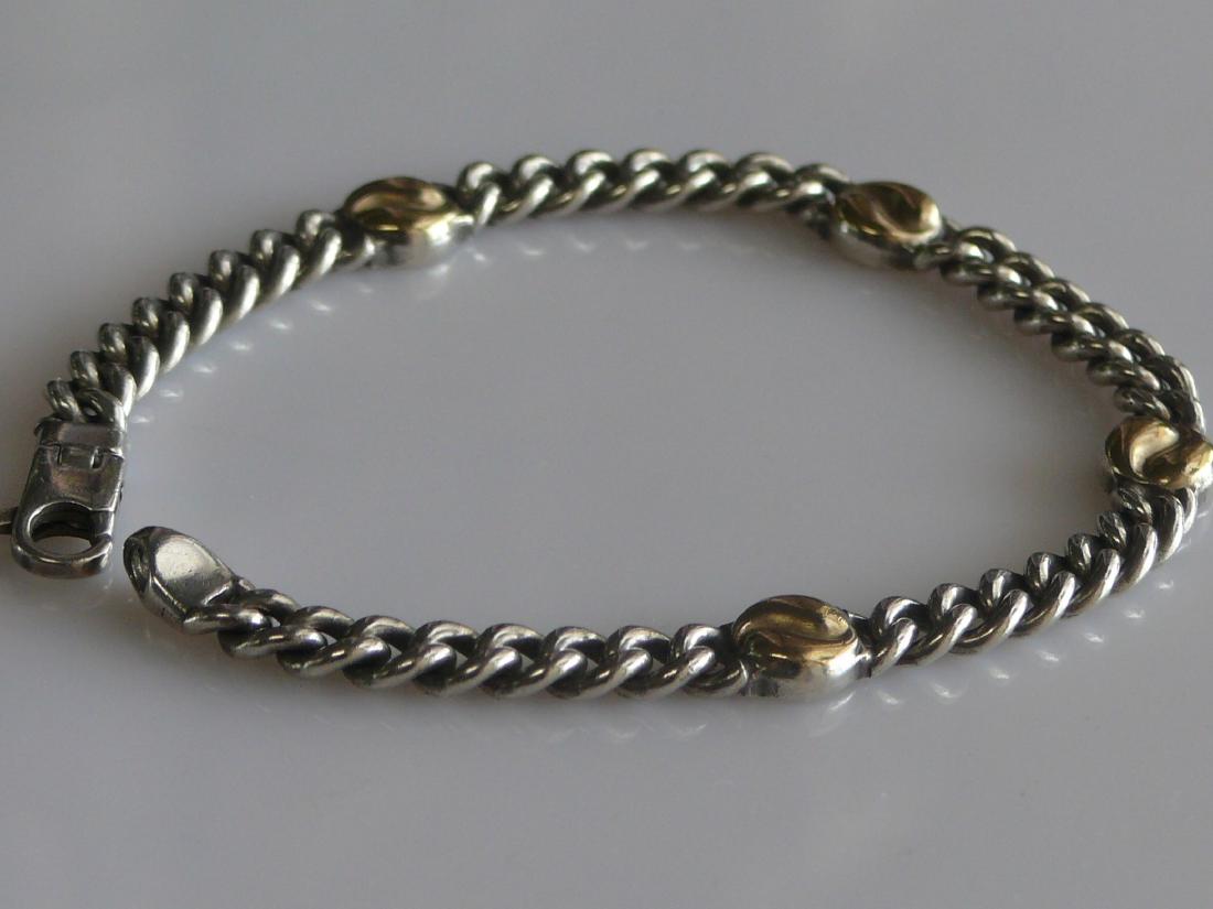 Sterling and 18k Italian Station Bracelet (1 of 3)