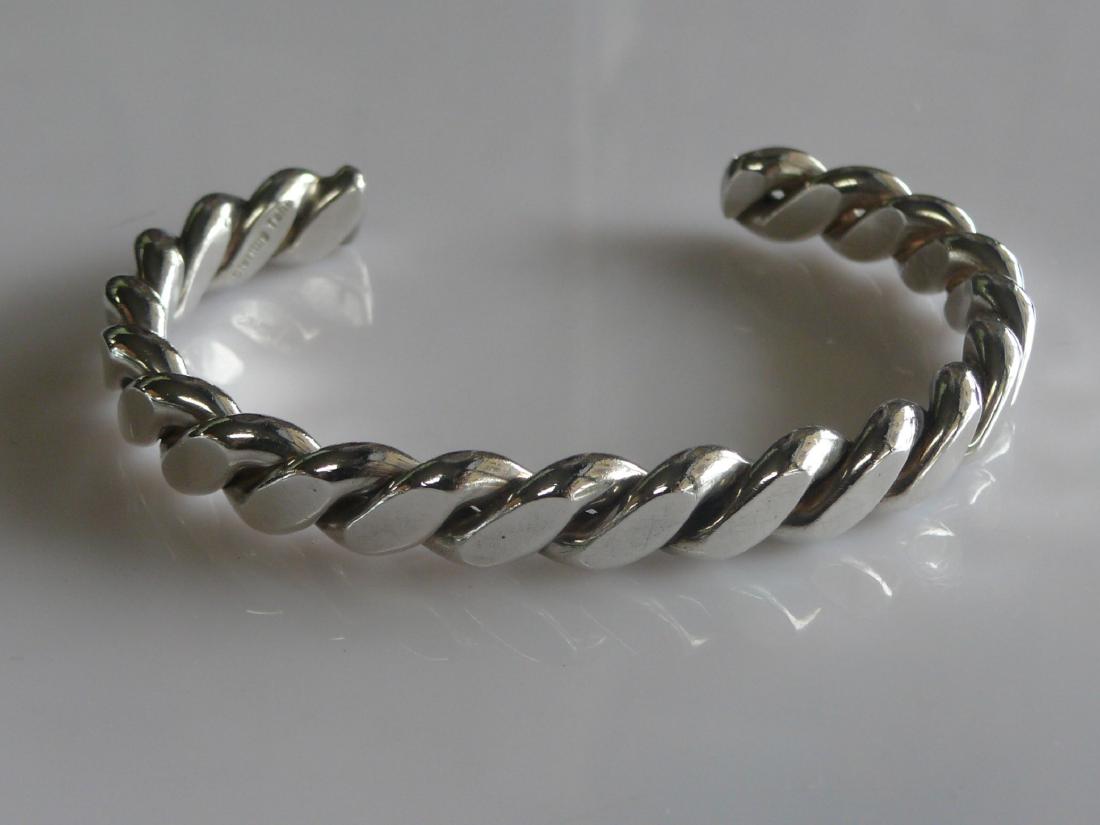 Tahe Artist Signed Sterling Silver Cuff Bracelet (1 of 3)