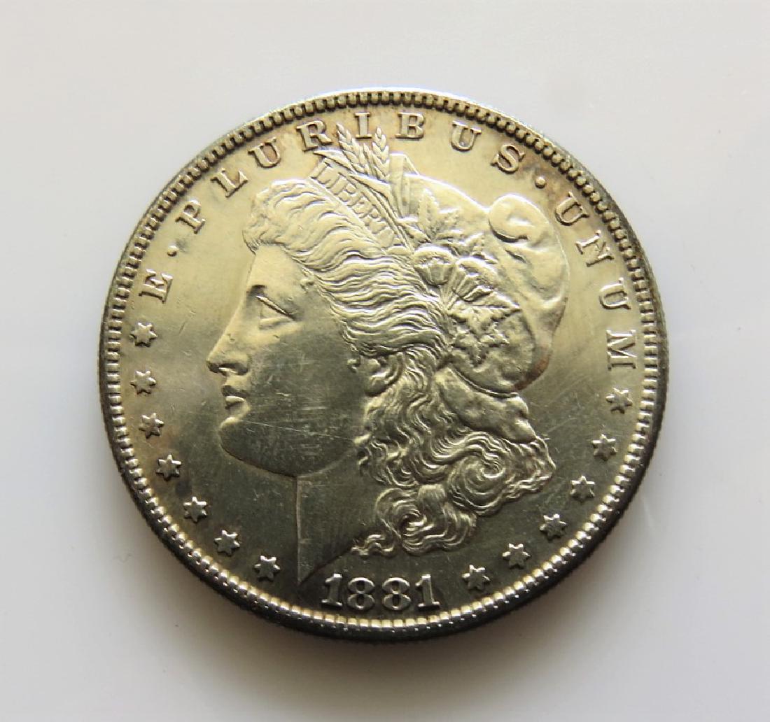 1881 S Morgan Silver Dollar Choice Almost Unc. (1 of 2)