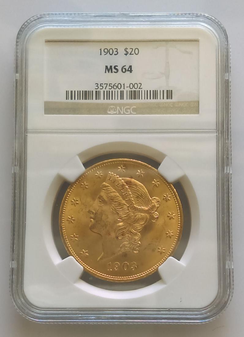 1903-P Liberty Gold $20.00 NGC MS64 **NICE** (1 of 2)