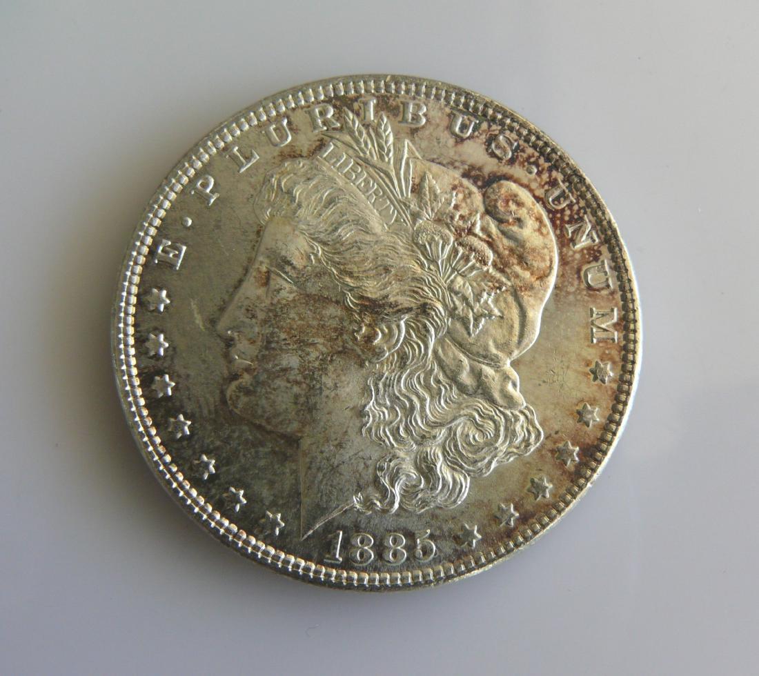 1885 P Gem Uncirculated Superbly Frosted Morgan Silver (1 of 2)