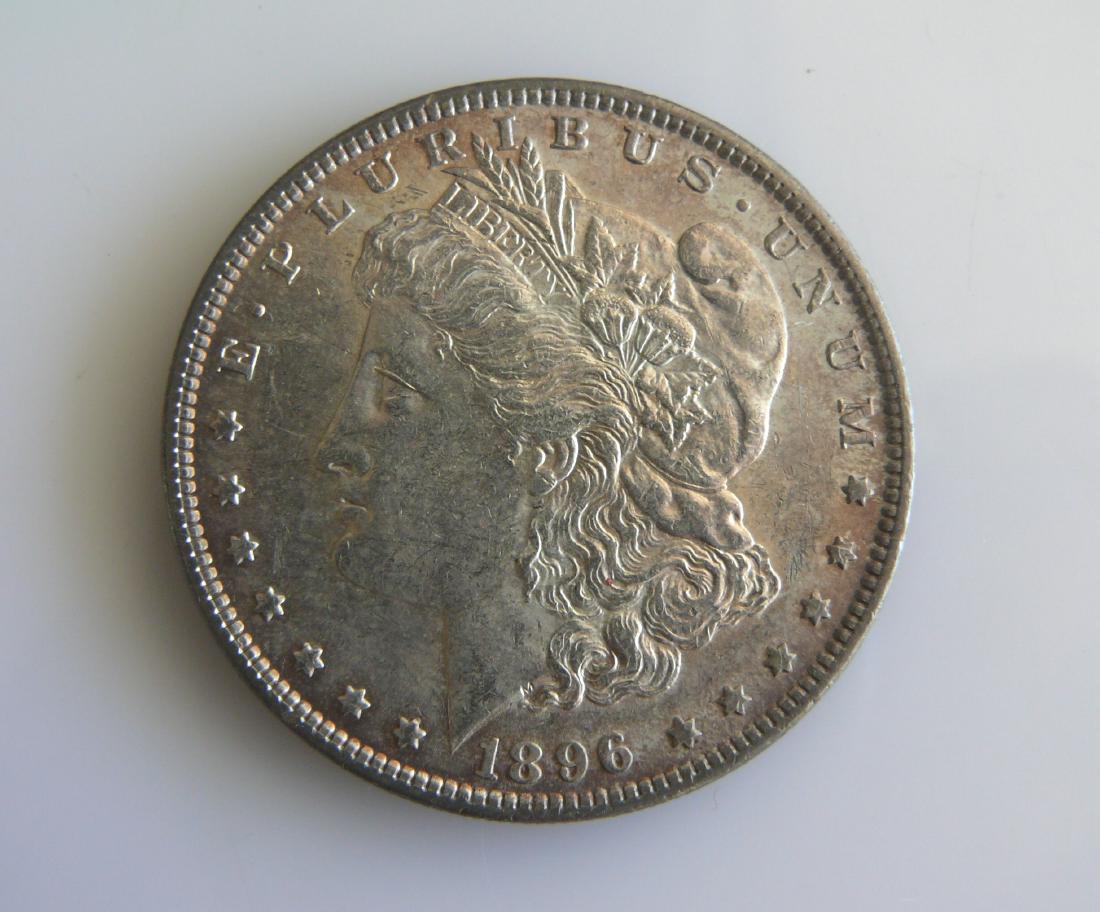 1896 P Superbly Toned Uncirculated Morgan Silver Dollar (1 of 2)